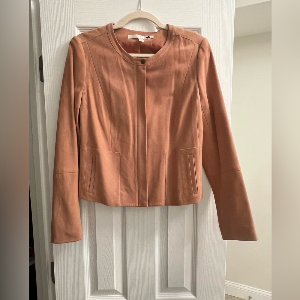 Nordstrom Collection light pink suede jacket